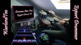 Scream Aim Fire Expert Drums  100 FC Global 1st place Guitar Hero World Tour [upl. by Ayhtak]