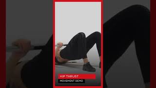 Hip Thrust Movement Demo  Barbell Hip Thrust hipthrust [upl. by Maryn]