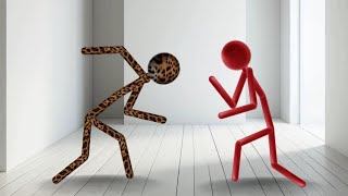 Red Stickman VS Leopard Stickman Test Animation [upl. by Eonak]