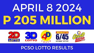 Lotto Result April 8 2024 9pm PCSO [upl. by Ttayw]