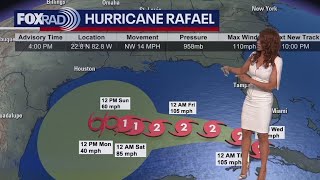 Watching Rafael approaching Gulf of Mexico  FOX 26 Houston Tropical Weather Forecast [upl. by Meeki978]