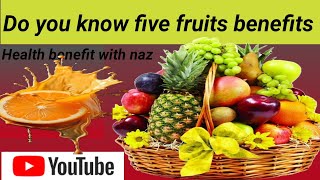 Title Daily health routine in five fruits benefits in 5 fruits our body [upl. by Aylmer]