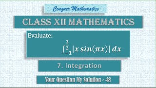 Definite Integral of x sinpi x from x1 to x32  Class 12 Mathematics  YQMS48 [upl. by Cirded]