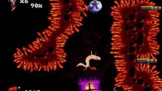 Earthworm Jim 2 for Genesis Part 4  Jims Now A Blind Cave Salamander [upl. by Nossah51]