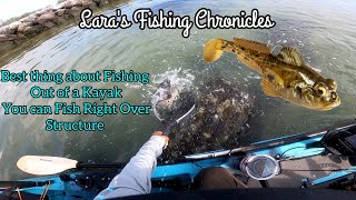 The best thing about quotFishing out of a Kayakquot You can Fish Right Over Structure [upl. by Jeraldine669]