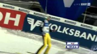 Simon Ammann Lillehammer 2010 1375m ORF [upl. by Iaras]