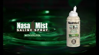 NeilMed NasaMist Saline Spray All Natural Antibacterial with Xylitol [upl. by Gombosi902]