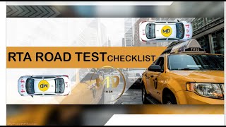 RTA ROAD TEST CHECKLIST  FINAL ROAD TEST  RTA ROAD ASSESSMENT [upl. by Adnirod]