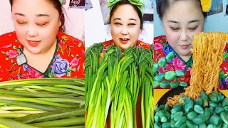 ASRM MUKBANG  Challenge Eat green onions eat shrimp eat fish eat meat  part209 [upl. by Nosyaj311]