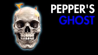 Hologram amp Peppers Ghost  4K Skull On Fire [upl. by Otirecul]