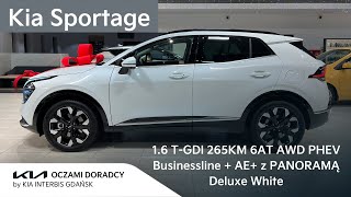 Kia Sportage 16 TGDI 265KM 6AT AWD PHEV Businessline  AE z DACHEM PANORAMICZNYM  Deluxe White [upl. by Ysnap]