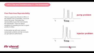 HPLC Tips and Troubleshooting 11  Peak Area Reproducibility [upl. by Benedikta]