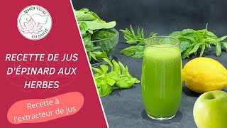 COMMENT FAIRE UN JUS DÉPINARD AUX HERBES FRAÎCHES [upl. by Trinetta]