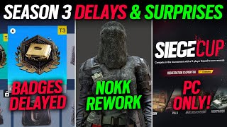 Roadmap Update Siege Cup Delayed Career Badges Delayed Nokk Rework  6News  Rainbow Six Siege [upl. by Isaiah]