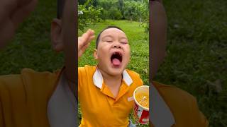 Kid is Hungry 😦 funny mukbang cute food survival eating noodles shortsfeed shorts [upl. by Olenolin]