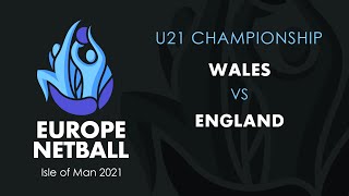 Wales vs England  Europe Netball U21 [upl. by Ratib]