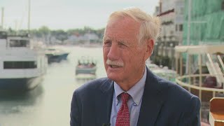 Thats a big deal Sen Angus King IMaine touts key labor endorsement [upl. by Niltag]