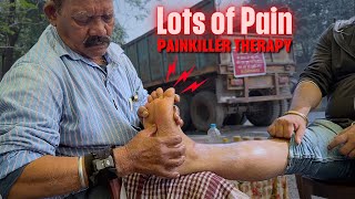 Painkiller Therapy  Leg Massage with home made oil  Asmr Indian massage therapy [upl. by Collum]