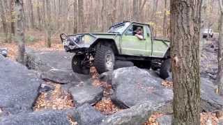 Jeep Comanche w Exocage on Yellow Jacket Ridge Rausch Creek Offroad Park [upl. by Anitsirhc]