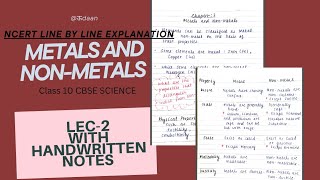 Metals and Non Metals  Class 10  CBSE  SCIENCE  NCERT LINE BY LINE EXPLAINATION [upl. by Porett]