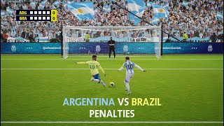 ARGENTINA VS BRAZIL PENALTIES SOCCER FT MESSI NEYMAR JR EMI MARTINEZ [upl. by Juliette]