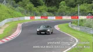 2013 AMG SLS Black Edition Black Series testing at the Nürburgring [upl. by Anahsirk]