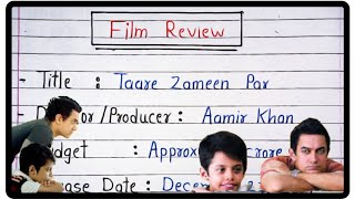 Taare Zameen par Film review  Film review Taare Zameen par  Film review writing for class 12 [upl. by Armington]