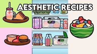 Toca boca Aesthetic food recipes 🍔 some of my favourites  Toca life world [upl. by Eelyam827]