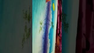 Beautiful village  art by shreyan  art short  short video [upl. by Adil]