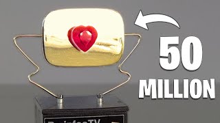 50 MILLION  CUSTOM RUBY YouTube Play Button [upl. by Melnick616]