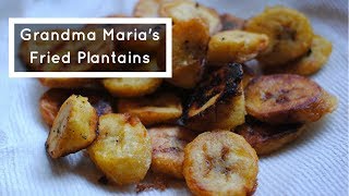 How To Make Fried Plantains With Garlic Oil Dip With Puerto Rican Grandma Maria [upl. by Nyret]