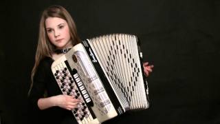 Vilma plays Chardas by Monti on accordion Dragspel Fisarmonica [upl. by Auvil856]