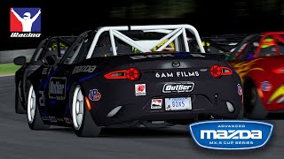 iRacing Advanced Mazda MX5 Cup Series  Lime Rock Park P10P3 [upl. by Vashtee642]