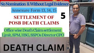 Death Claim Case Settlement without Nomination  Documents required for Quick Sanction of Claim [upl. by Asilam]