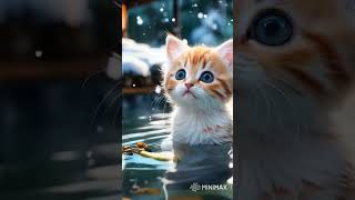 Adorable AI Cat in Japanese Hot Spring😽癒し動画cutecat aiart onsen [upl. by Rayford405]