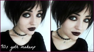 90s Goth Makeup Tutorial [upl. by Nednyl]