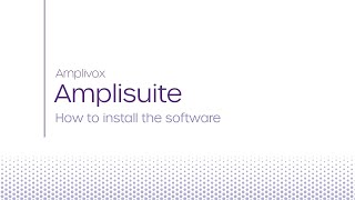 Amplisuite  How to install the software [upl. by Imogen90]