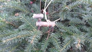 DIY Christbaumschmuck aus Holz selber machen  Weihnachtsbaumschmuck aus Naturmaterialien basteln [upl. by Krystin]