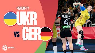 Ukraine vs Germany  HIGHLIGHTS  Round 5  Womens EHF EURO 2024 Qualifiers [upl. by Asoramla]