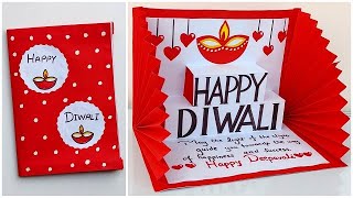 DIY Diwali pop up card  How to make Diwali greeting card 2023  Diwali card making handmade [upl. by Crista]