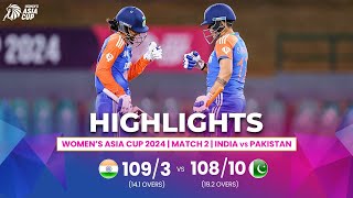 India W vs Pakistan W  ACC Womens Asia Cup  Match 2  Highlights [upl. by Lebatsirhc]