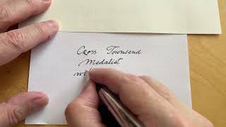 Fountain pen Cross Townsend Medalist custom italic nib M [upl. by Biddy]