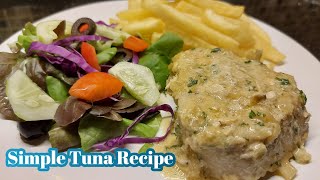 Tuna recipe tasty and simple  Cara memasak steak tuna [upl. by Ozne]