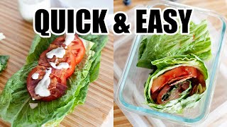 Quick amp Easy BLT Lettuce Wraps  Low Carb Lunch [upl. by Anniala]