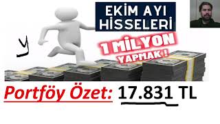 EKİM AYI ROKET GİBİ GİDECEK HİSSELER NELER  10 BİN TLDEN BAŞLAYARAK MİLYONER OLMAK [upl. by Ramak]