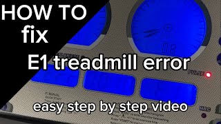 How to fix E1 error on a treadmill Also known as Error 01 or LS1 low speed error [upl. by Llerot]