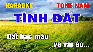 Tình Đất Karaoke Tone Nam Nhạc Sống gia huy beat [upl. by Rushing]