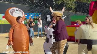 Pittsboro Homecoming inflatable Costume Race  111823 [upl. by Reffotsirhc175]