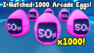 Hatching 1000 Arcade Eggs To Get Huge Arcade Dragon In Pet Simulator 99 [upl. by Peatroy11]