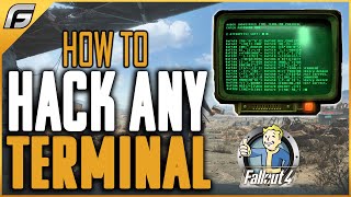 Fallout 4 Next Gen HOW TO HACK TERMINALS  Easy Tips to Getting The Correct Password [upl. by Tucky]